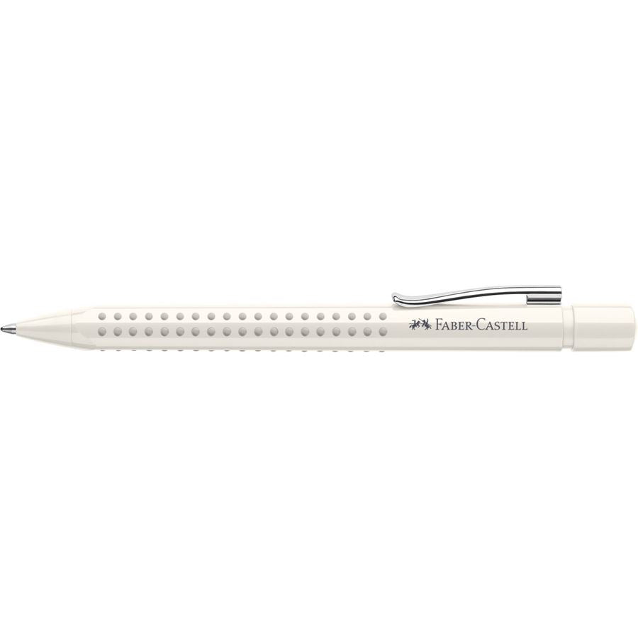 Faber-Castell GRIP 2010 Kugelschreiber – Blau, Spitze 0,6 mm, Druck, Weiss, dokumentenecht, nachfüllbar