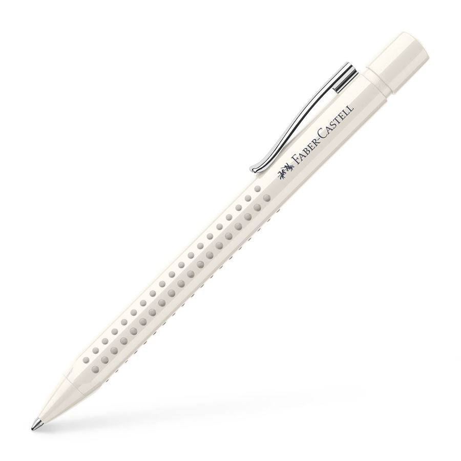 Faber-Castell GRIP 2010 Kugelschreiber – Blau, Spitze 0,6 mm, Druck, Weiss, dokumentenecht, nachfüllbar