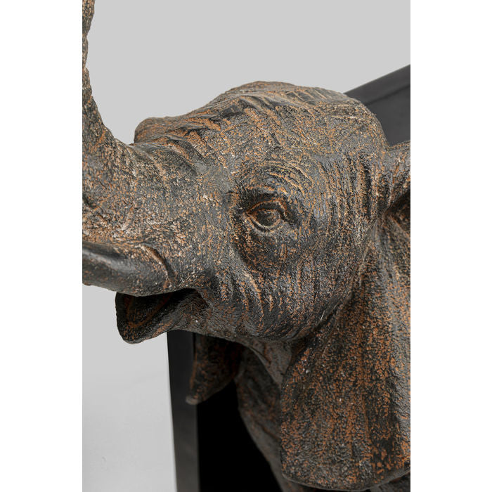 KARE Design Elefanten Buchstütze 2 Stück – Polyresin – Braun – 310×250×210 mm