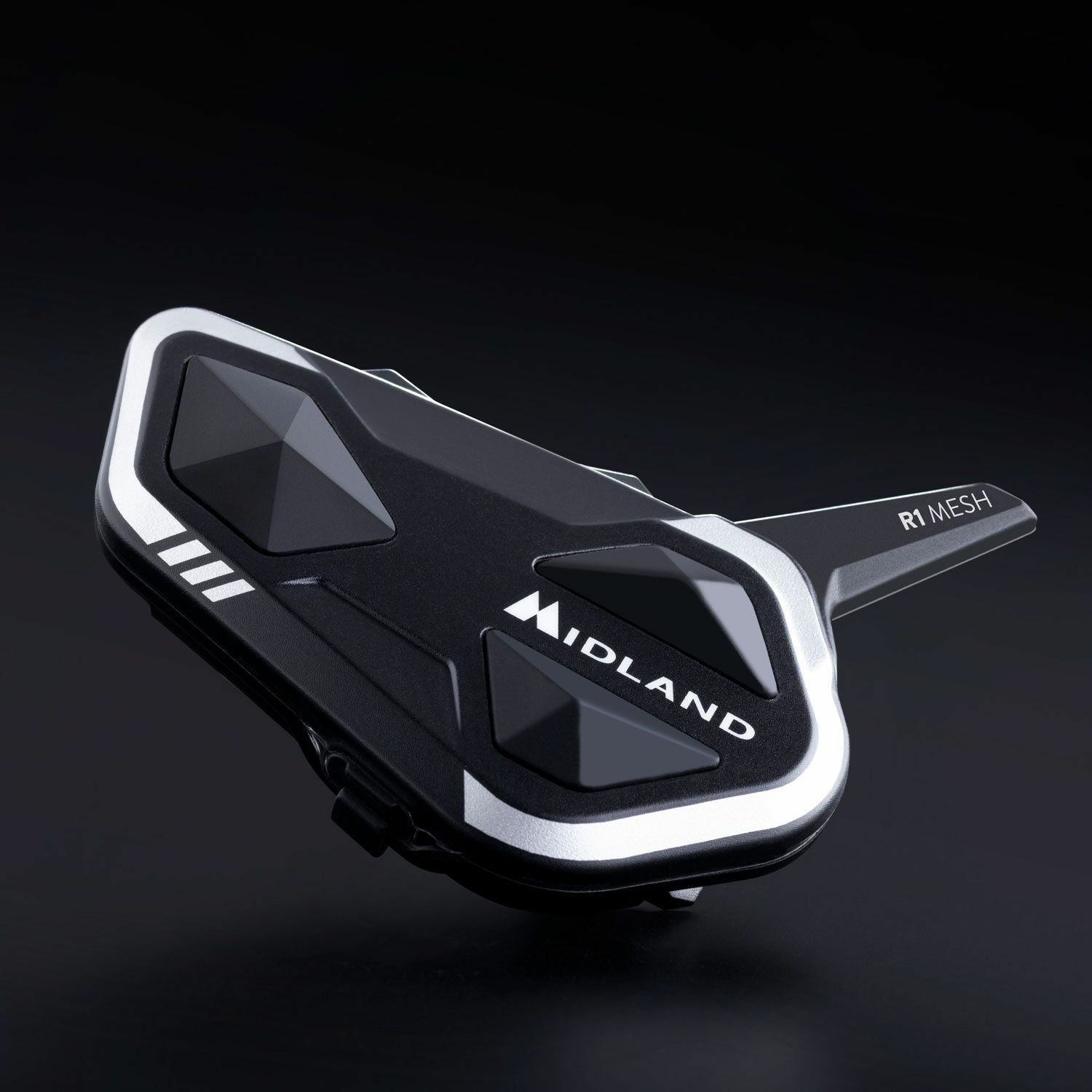 Midland R1 Mesh Lautsprechertelefon – Bluetooth – für Motorrad – Schwarz/Weiss