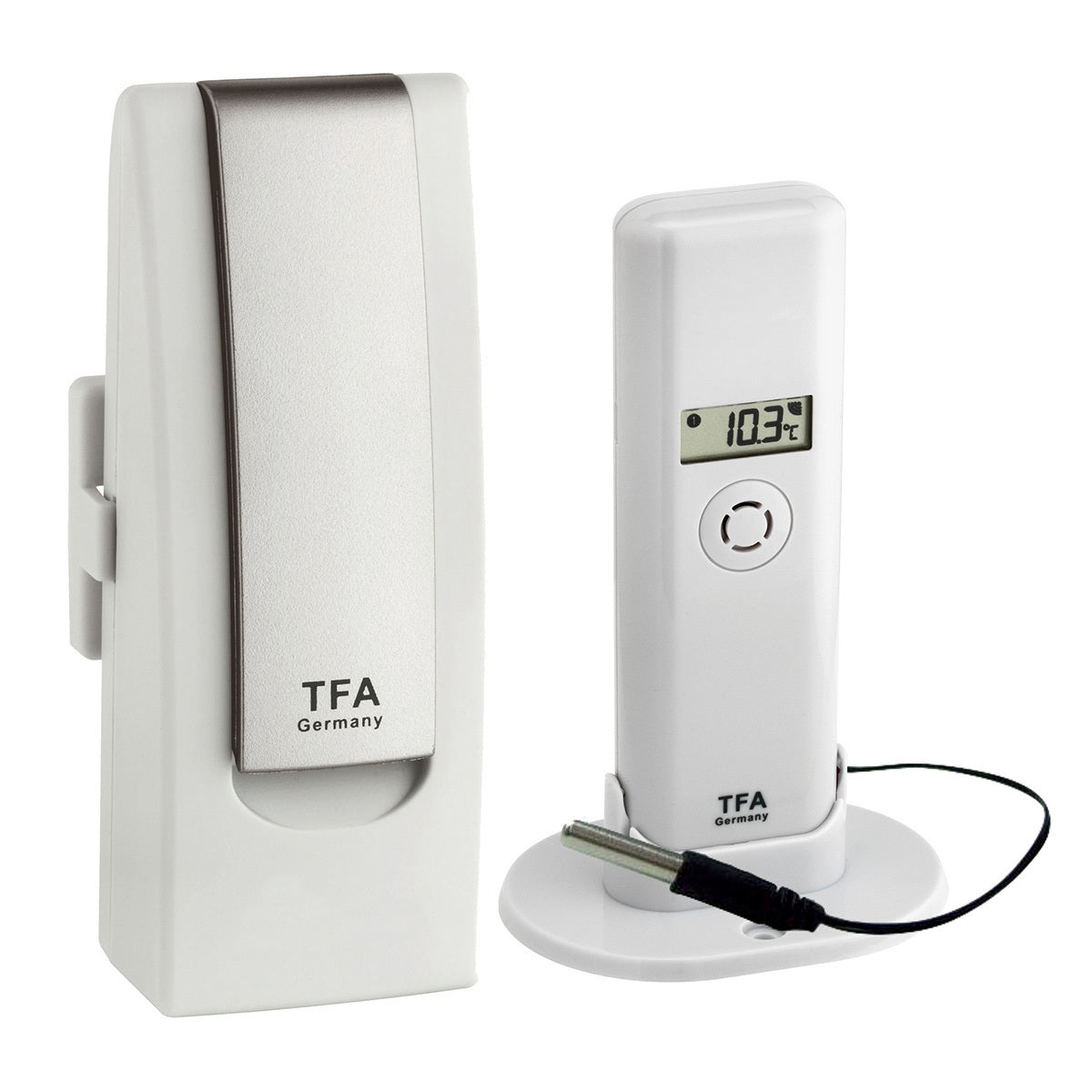 TFA-Dostmann TFA Dostmann – Thermo-/Hygrometer, WLAN, LCD-Display – weiss, für WeatherHub