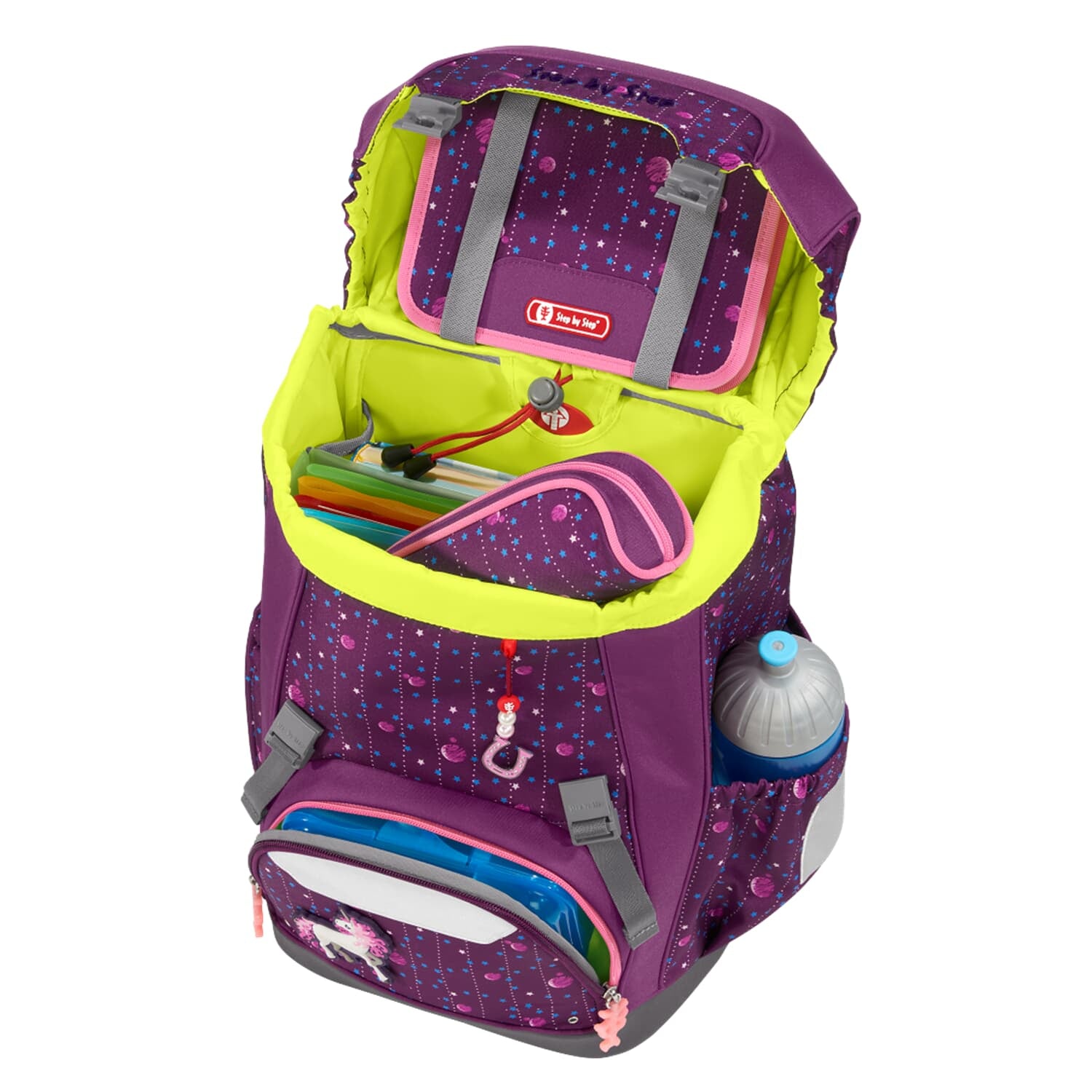 Step by Step Schulrucksack Giant – 5-teilig – Dreamy Unicorn Nuala – Recycelte Materialien