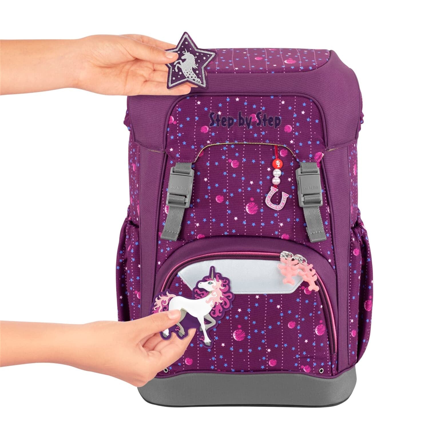 Step by Step Schulrucksack Giant – 5-teilig – Dreamy Unicorn Nuala – Recycelte Materialien