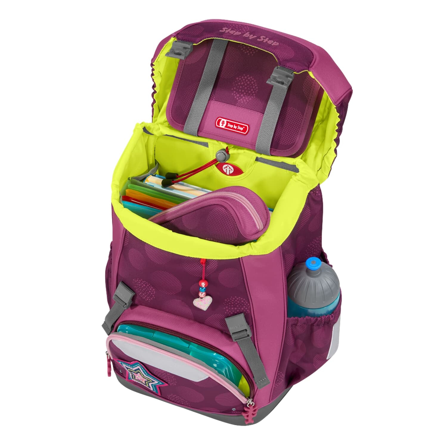Step by Step Schulrucksack-Set GIANT – 5-teilig – Glamour Star Astra