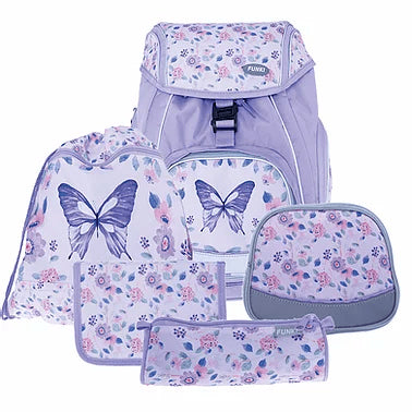 Funki Schulrucksack Flexy-Bag – 5-teilig – Butterfly