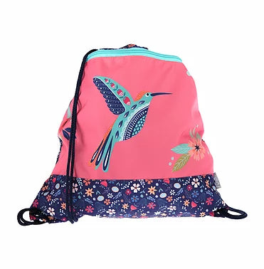 Funki Sportbeutel – 12 l, Motiv Kolibri, wasserabweisend, 36 × 42 cm