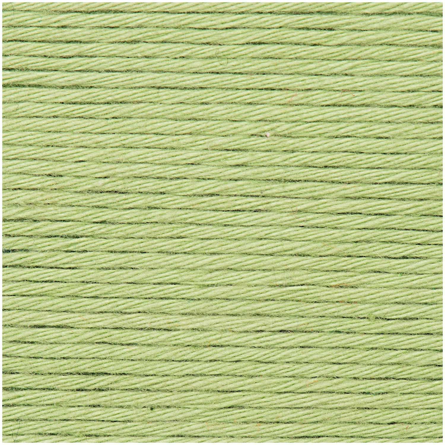 Rico Design Creative Cotton Aran Garn 100% Baumwolle Pistazie – 50 g, 85 m, Nadel 5 mm