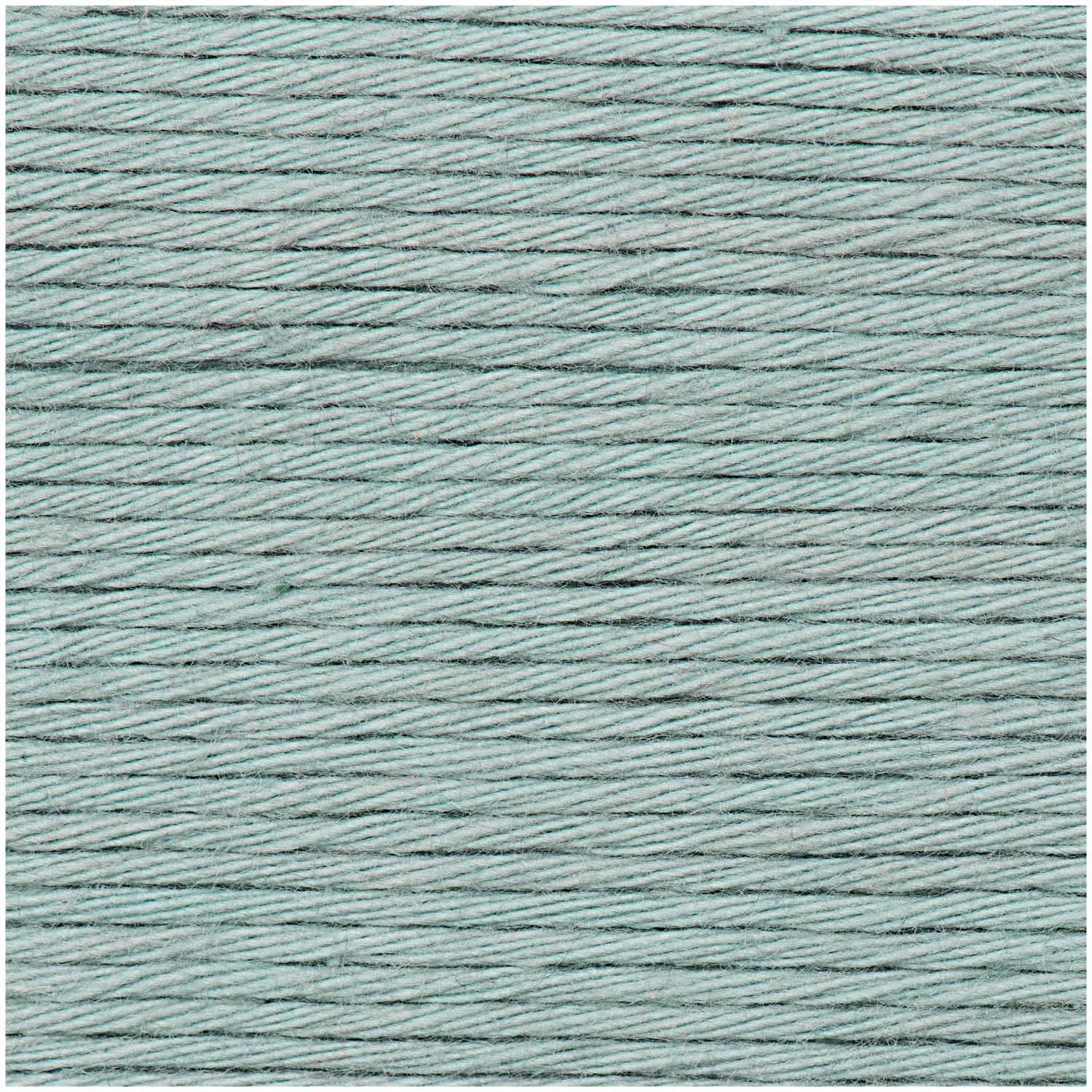 Rico Design Creative Cotton Aran Garn Graugrün – 50 g, 85 m, Nadel 5 mm, 100% Baumwolle, 1 Stk.