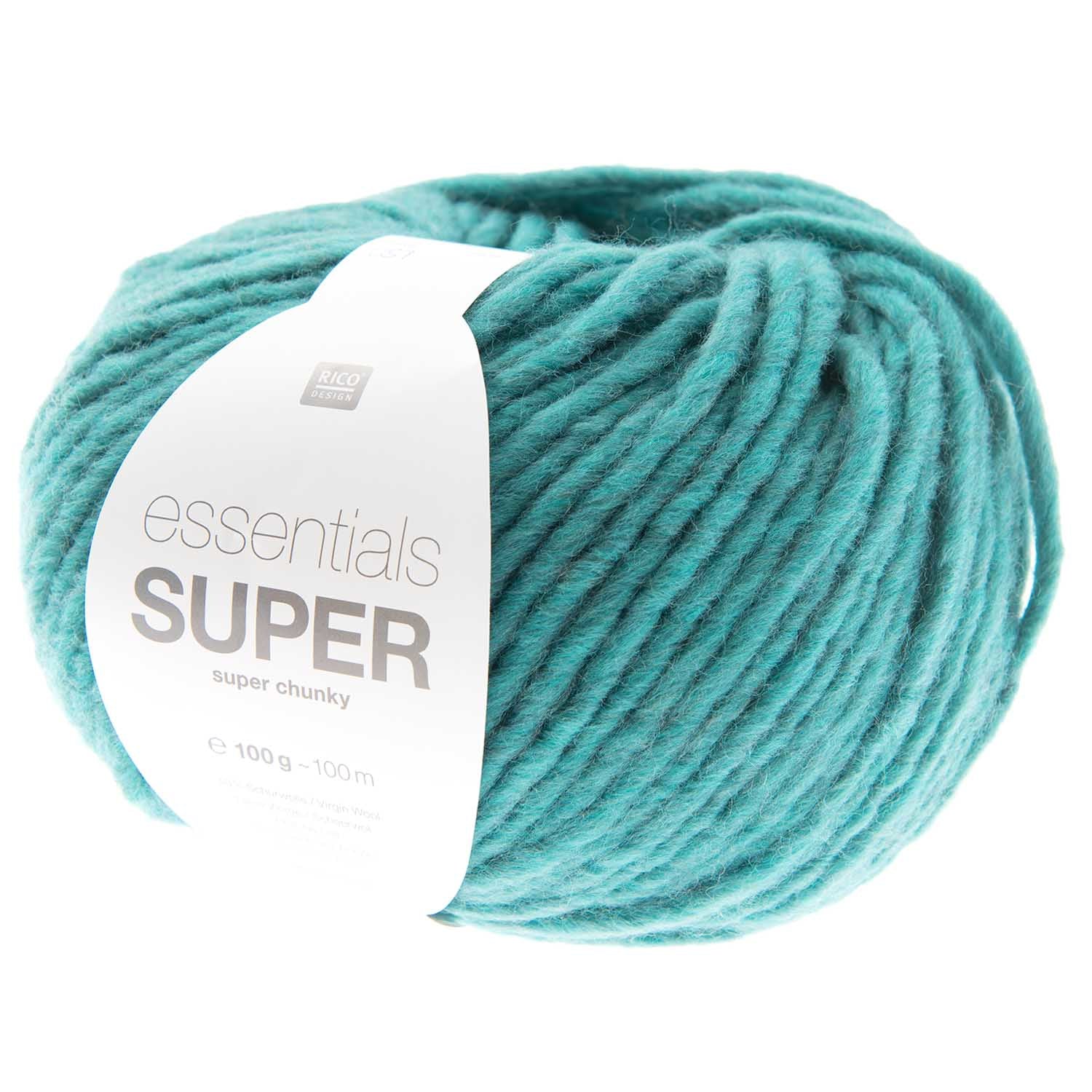 Rico Design Essentials Super Super Chunky Wolle Dunkelgrün – 100 g, 90 m, Nadel 10 mm