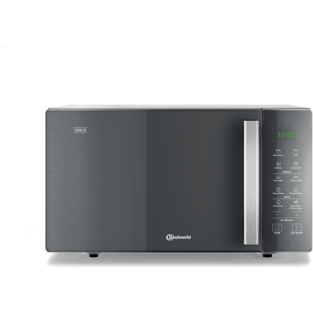 Bauknecht Mikrowelle MW 254 SM – 25 l, Grill & Dampfgaren, 900 W – schwarz