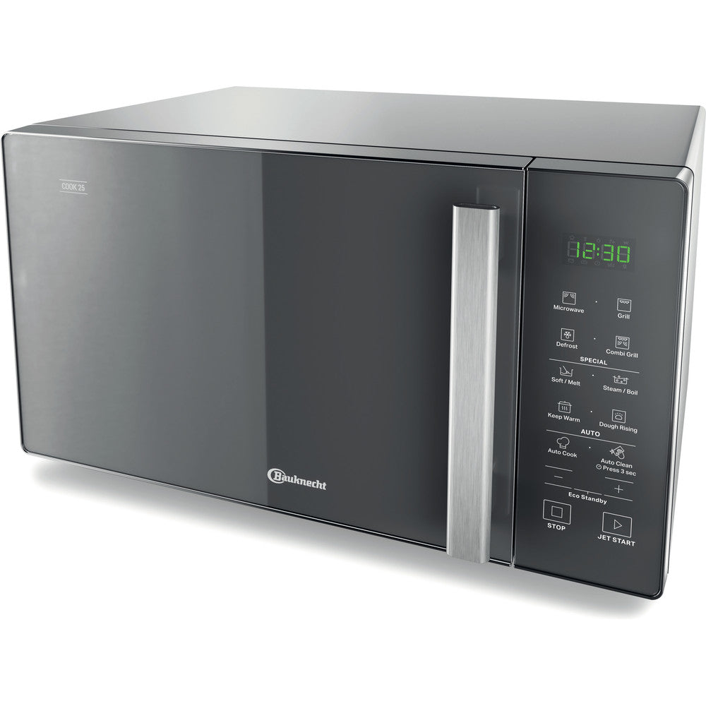 Bauknecht Mikrowelle MW 254 SM – 25 l, Grill & Dampfgaren, 900 W – schwarz