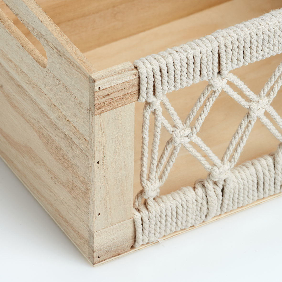 Zeller Present Aufbewahrungsbox – Holz – Beige – mit Griff – 300 × 200 × 160 mm
