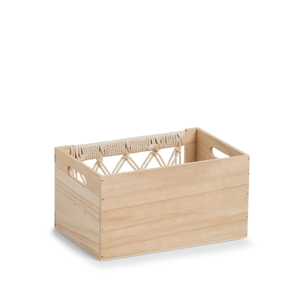 Zeller Present Aufbewahrungsbox – Holz – Beige – mit Griff – 300 × 200 × 160 mm