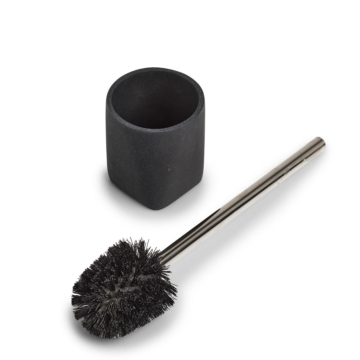 Zeller Present WC-Bürstenset – Polyresin, schwarz, H 36,5 cm, Ø 9,5 cm