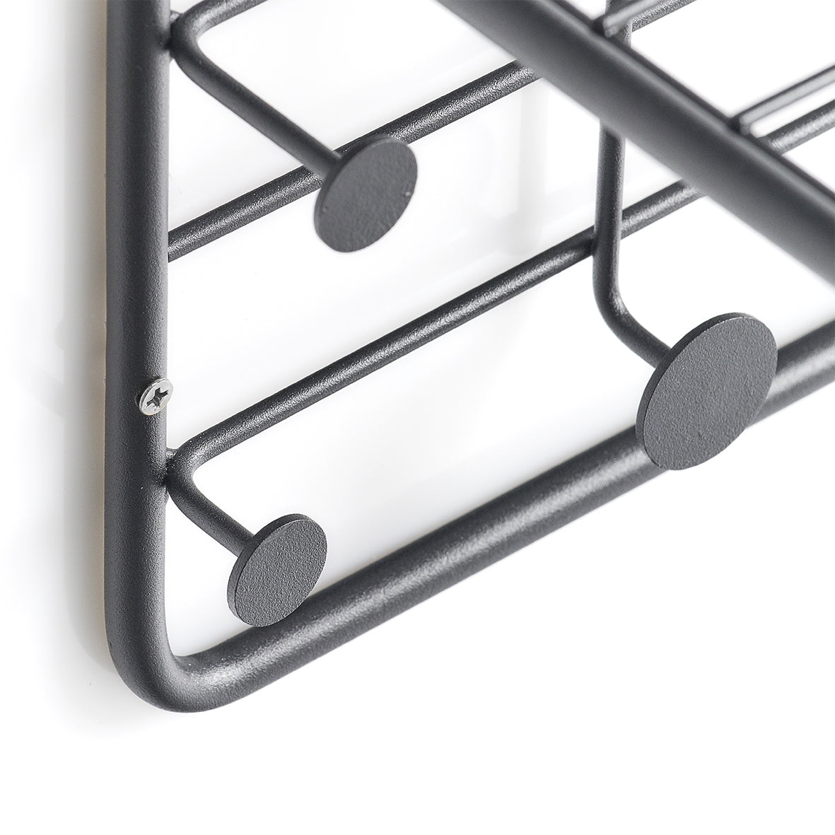 Zeller Present Wandgarderobe 10 Haken – Metall – Schwarz – 514 × 210 × 240 mm