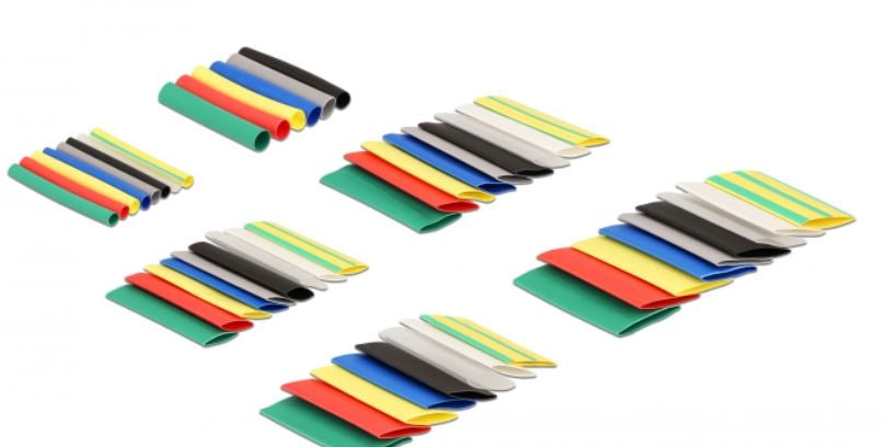 DeLOCK Schrumpfschlauch-Set, 108 Stk., Ø 10 mm, 4 cm – mehrfarbig
