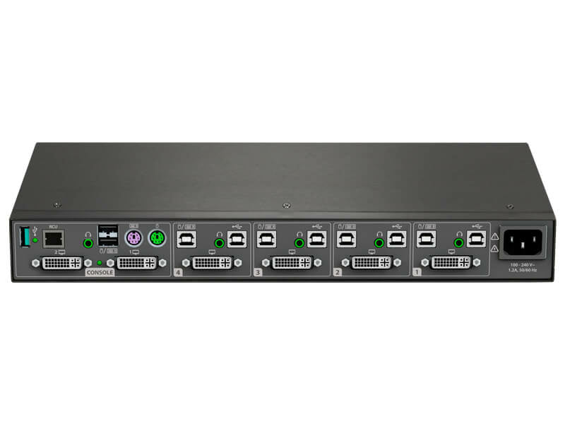 Vertiv SCM185DPH-400 – 2×8-Port DP/HDMI Sicherer KVM-Switch – 4K/60 Hz, USB 2.0-Hub, Audio
