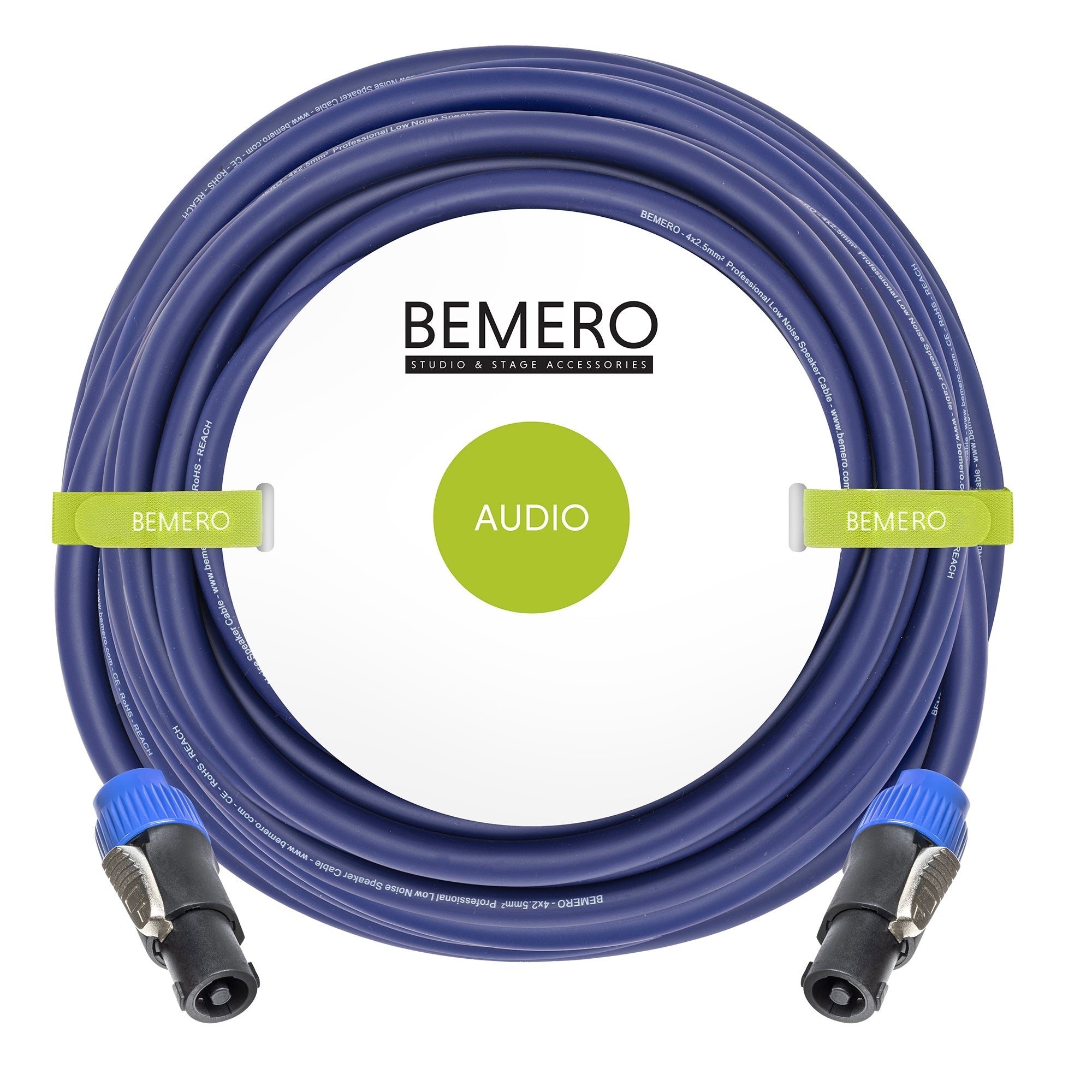 Bemero Speakon-Audiokabel – 20 m, schwarz