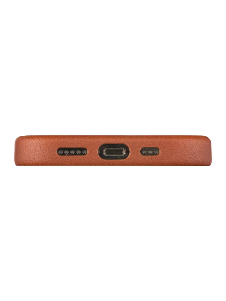 dbramante1928 Roskilde Backcover – für Apple iPhone 14, MagSafe, Leder, Beige, bis 1,2 m sturzsicher