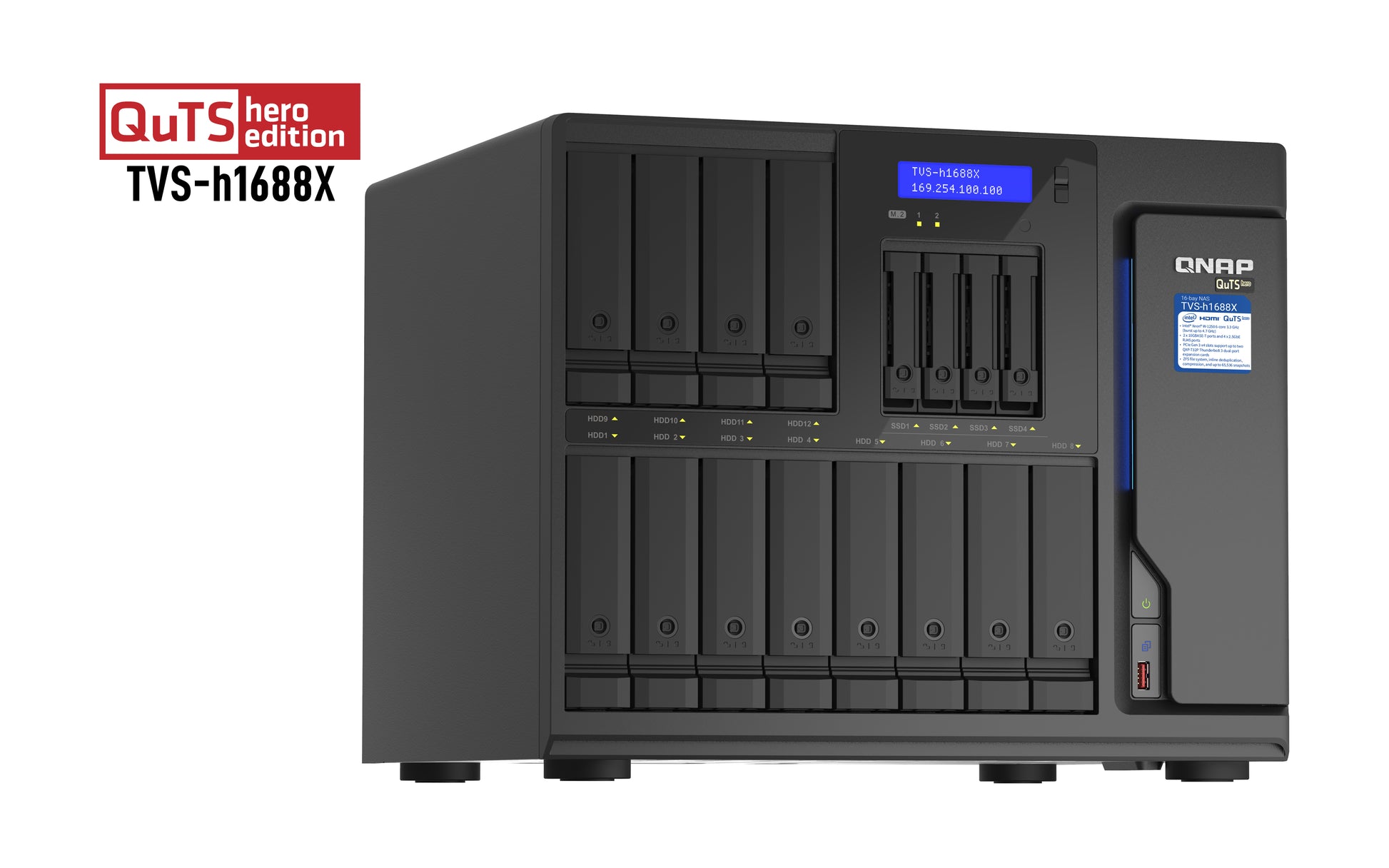 QNAP TVS-h1688X-W1250-32G Speichergerät – 16-Bay