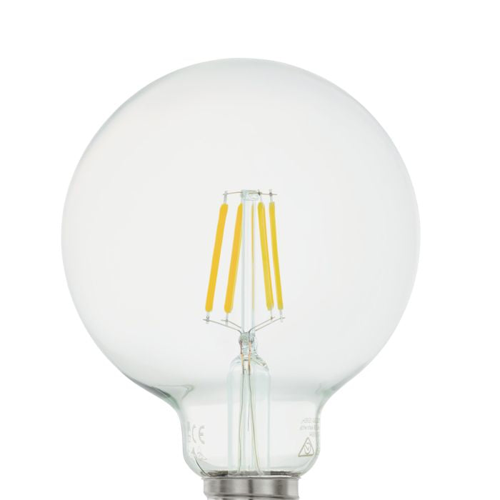EGLO Leuchtmittel E27 Globus G95 – Warmweiss 2700 K, 470 lm, 4 W – IP20 – Transparent, Glas – 1 Stk.