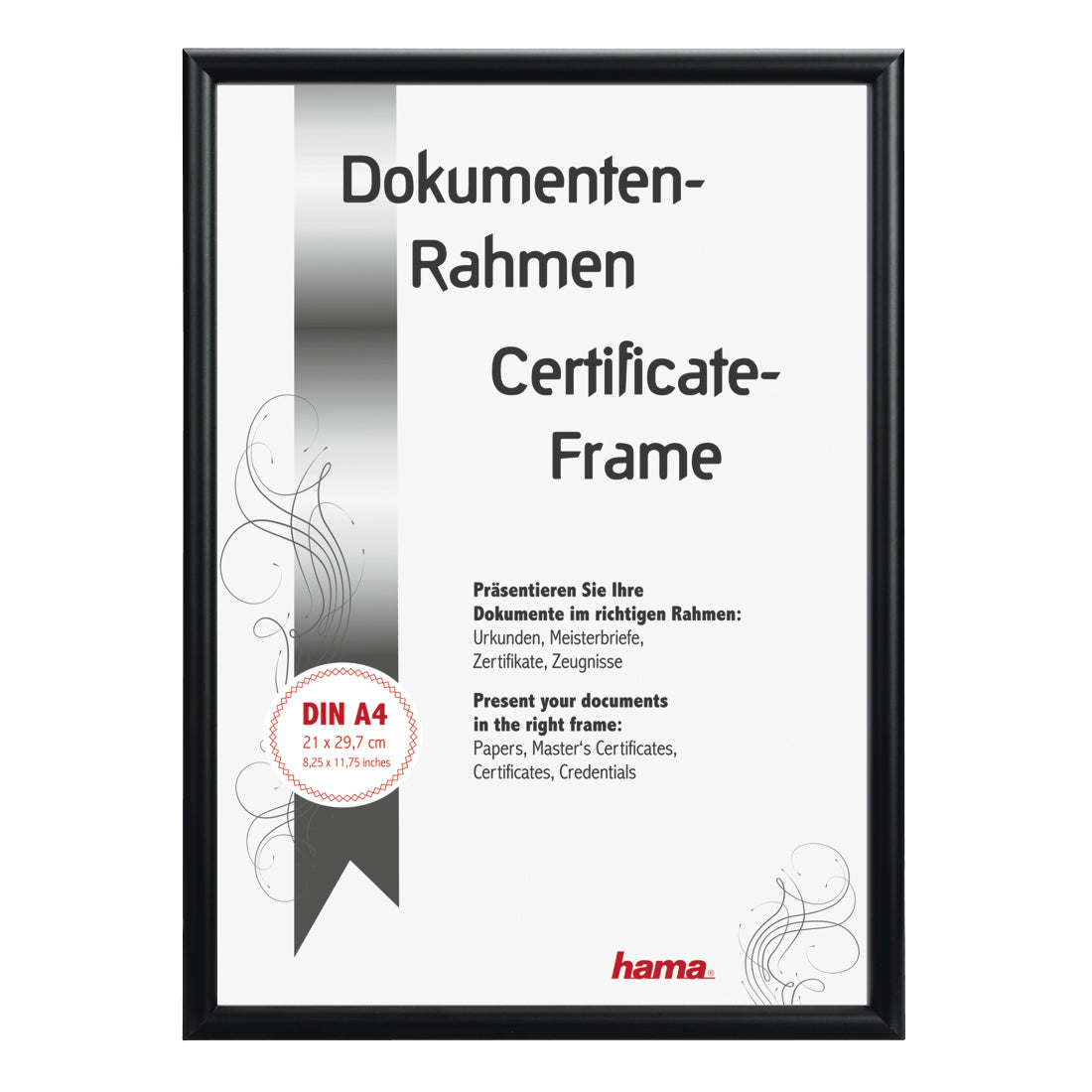 Hama Detroit Einzelbilderrahmen – für 15 × 20 cm – Aluminium, schwarz