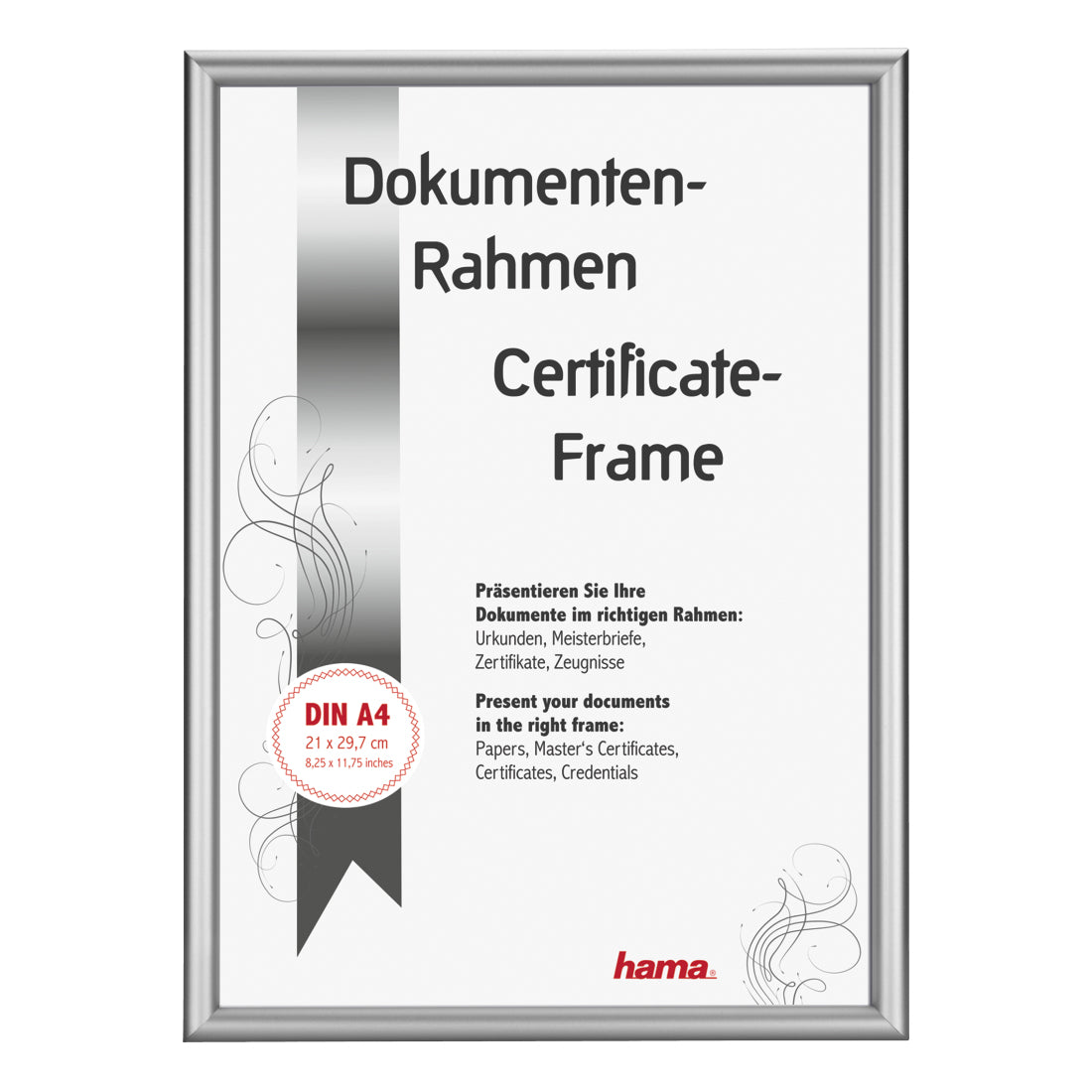 Hama Bilderrahmen – für 15 × 20 cm – Aluminium & Glas, silber