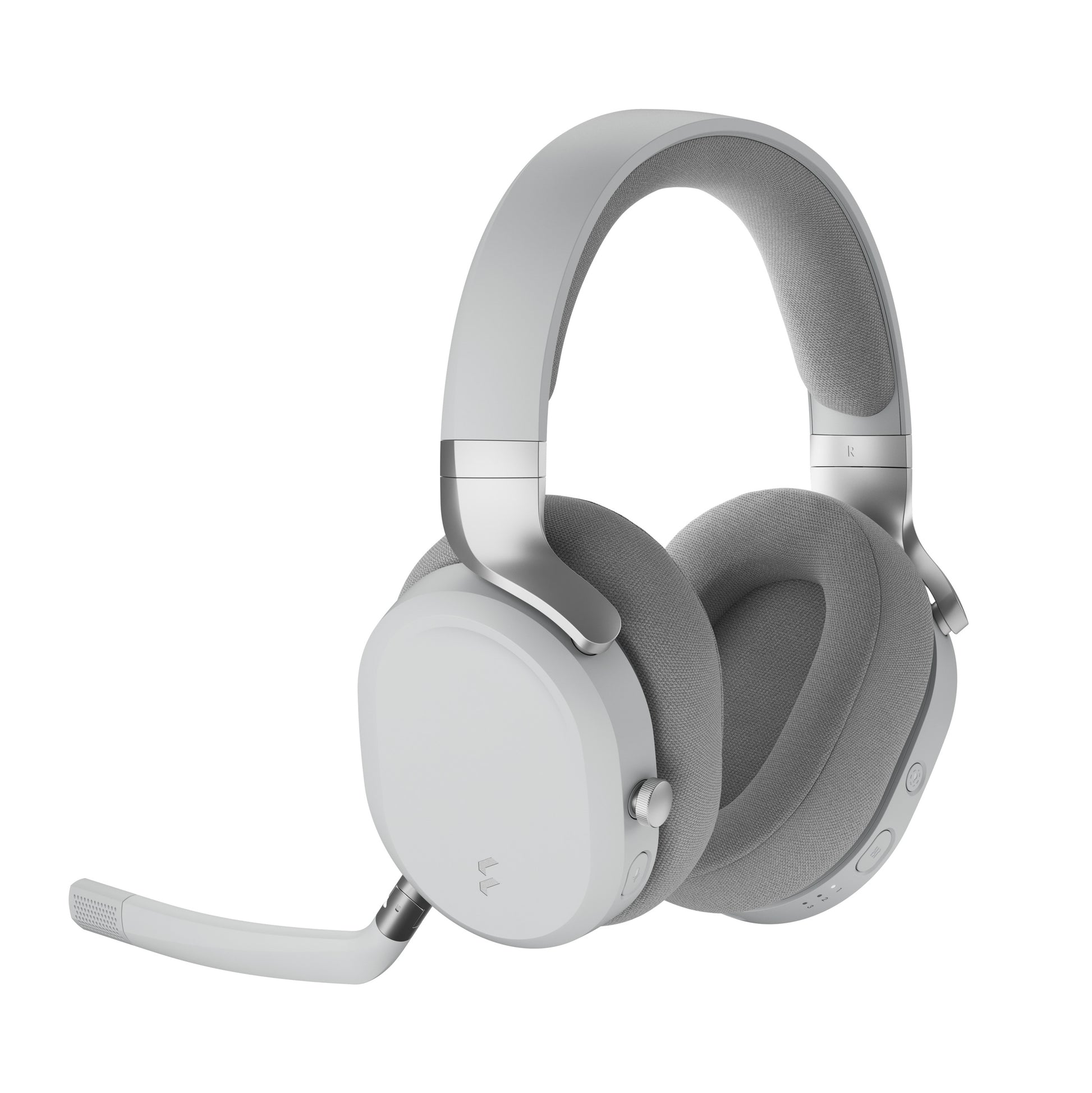 Fractal Design Scape Light Gaming-Headset – On-Ear, Stereo, Kabel (USB-C) + BT, mit Ladestation, Grau