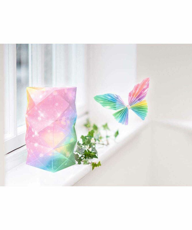 URSUS Origamipapier – 15 × 15 cm, Mehrfarbig, Transparent, 115 g/m² – 50 Blatt