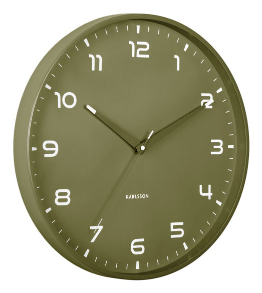 Karlsson Wanduhr Orgullo – Grün, Aluminium