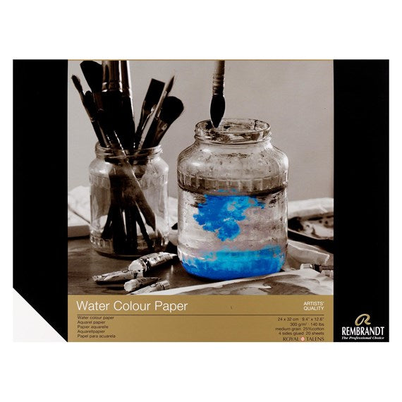 Royal Talens Rembrandt Aquarellblock – 24 × 32 cm – 300 g/m² – 20 Blatt