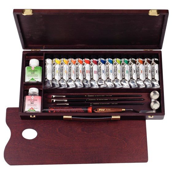 Royal Talens Rembrandt Box Professionelle Acrylfarbe – Mehrfarbig – 15 Farben, 15×40 ml (600 ml)