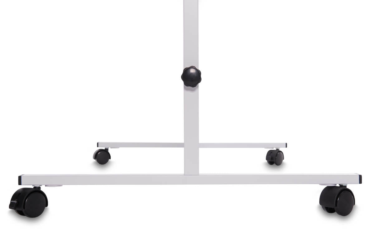 MAUL Whiteboard – 100 × 180 cm, Aluminiumrahmen, mobil