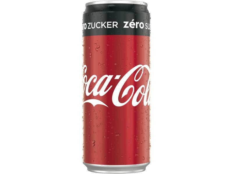 Coca-Cola Limonade Zero, Cola, koffeinhaltig – 6 × 3,3 dl