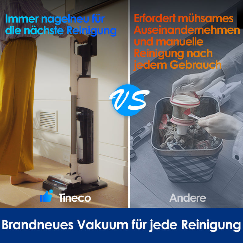 Tineco Akkustaubsauger PURE ONE Station 5, 2-in-1 – 70 min, 500 W, Behälter 0,45 l