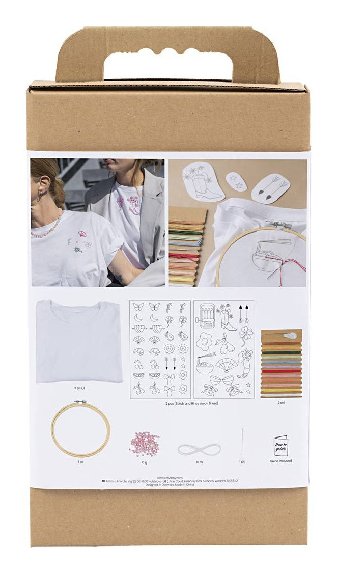Creativ Company Bastelset – T-Shirt-Stickset – Mehrfarbig