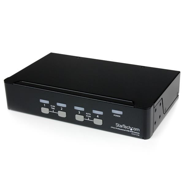 StarTech.com 4-Port VGA KVM-Switch – 1920 × 1440, USB-Hub, Rack 1U