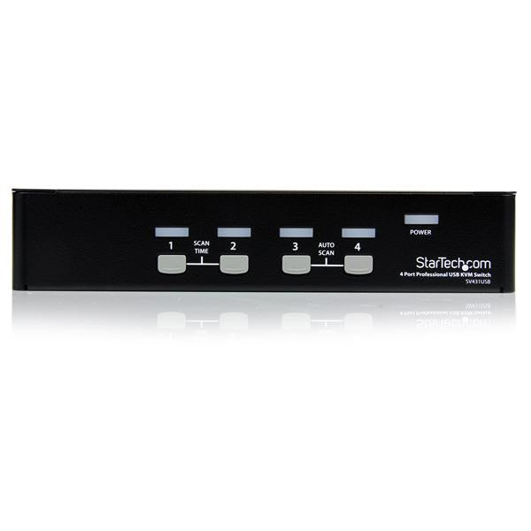 StarTech.com 4-Port VGA KVM-Switch – 1920 × 1440, USB-Hub, Rack 1U