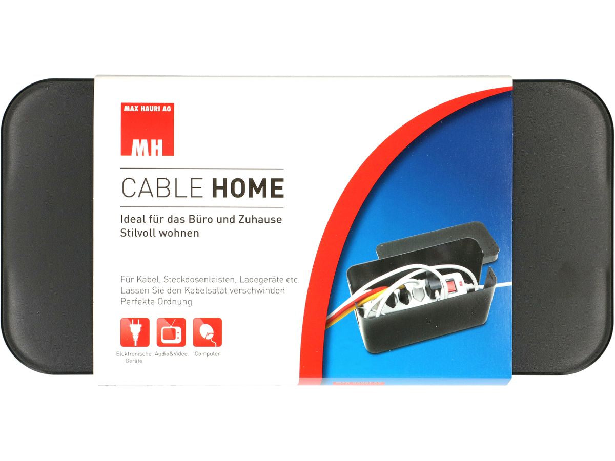 Max Hauri AG Kabelgehäuse – 115 mm × 0,24 m, Kunststoff, Schwarz, 1er-Pack, für Flur