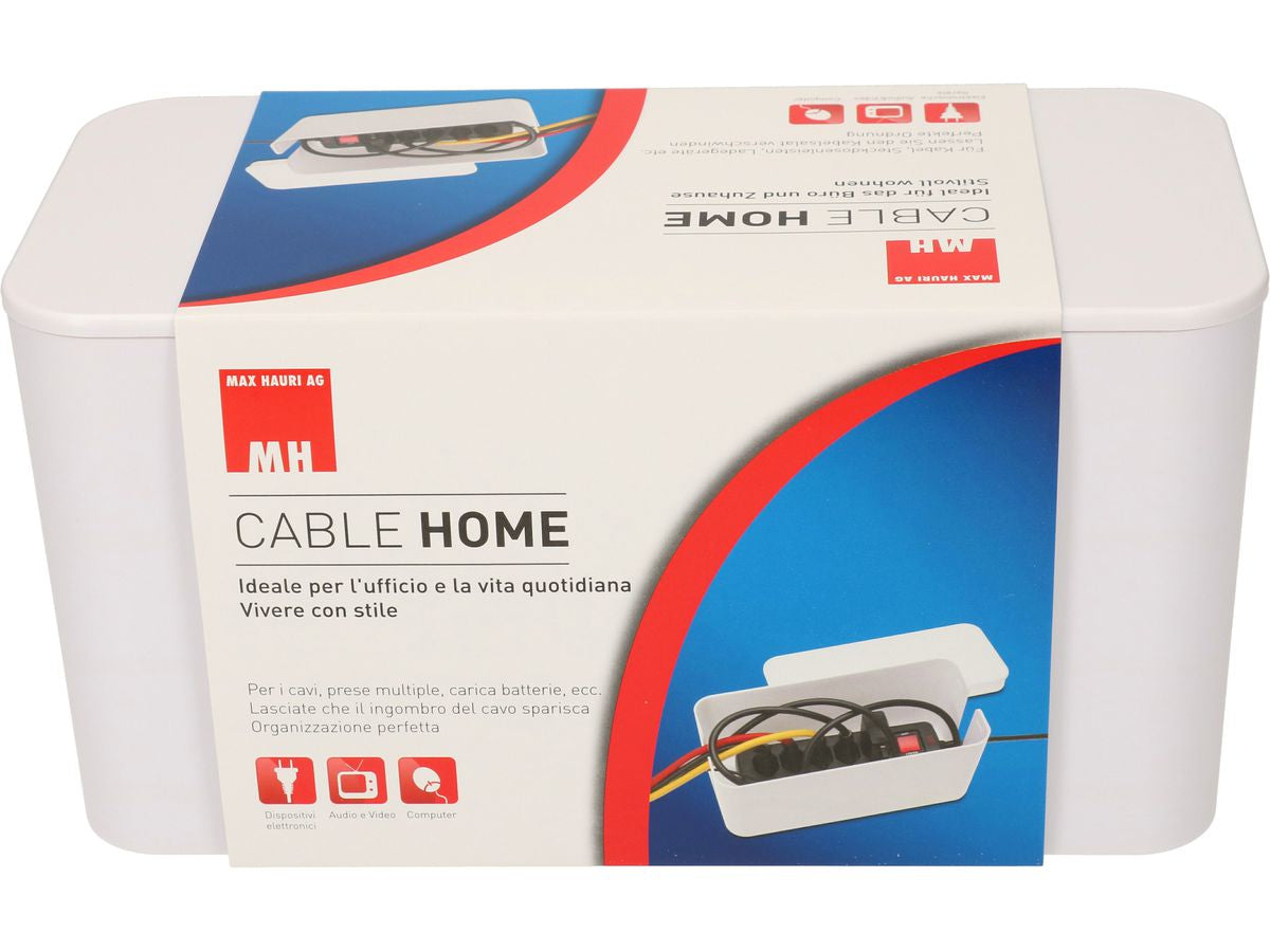 Max Hauri AG Kabelgehäuse – 115 mm × 0,24 m, Kunststoff, Weiss, 1er-Pack