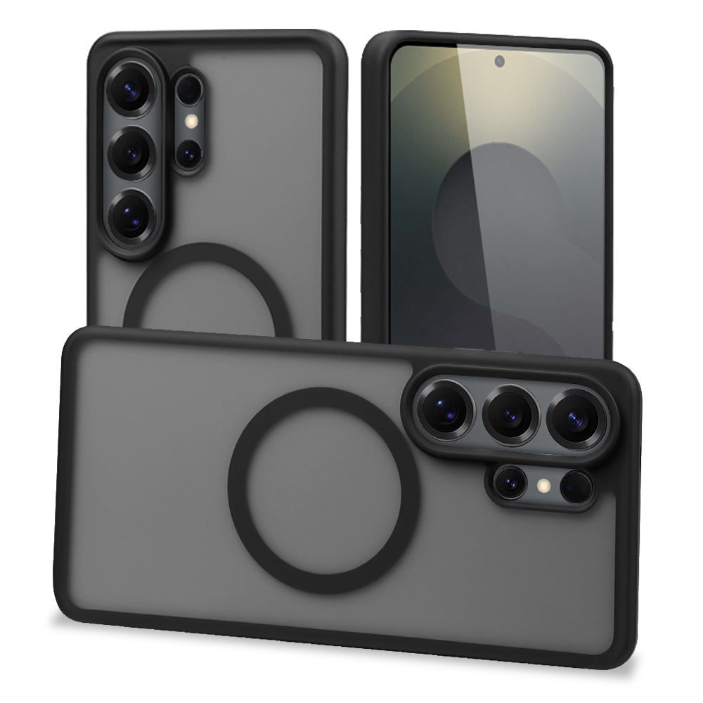 nevox StyleShell Invisio Backcover – für Samsung Galaxy S26 Ultra, MagSafe, PC+TPU, schwarz