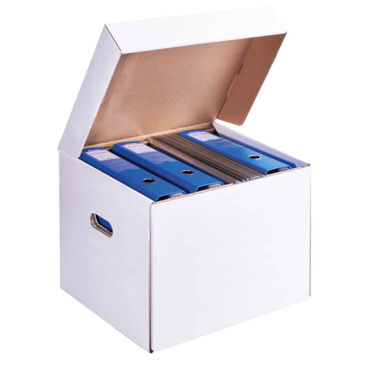 Brieger Archivschachtel – mit Griffloch, mit Automatenboden, weiss, 1 Stück