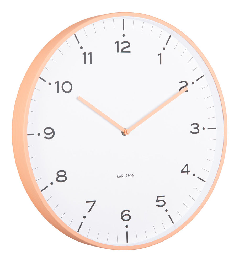 Karlsson Wanduhr Circus Rings – Ø 40 cm, orange, Metall