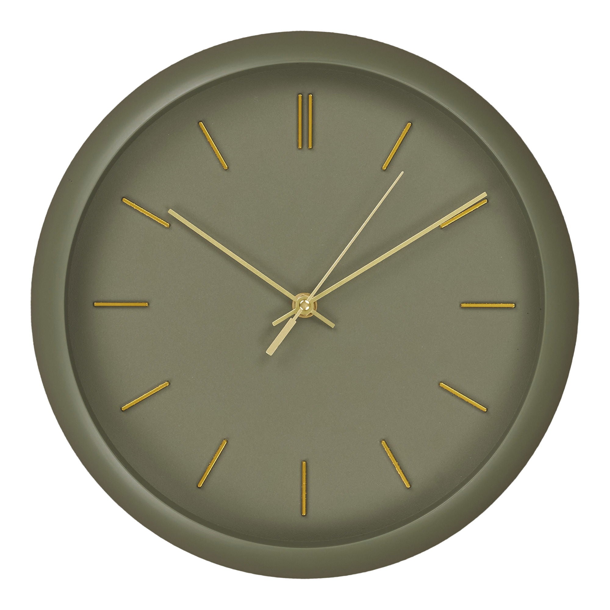 House Nordic Rossano Wanduhr – Analog, lautlos, Ø 30 cm, grün