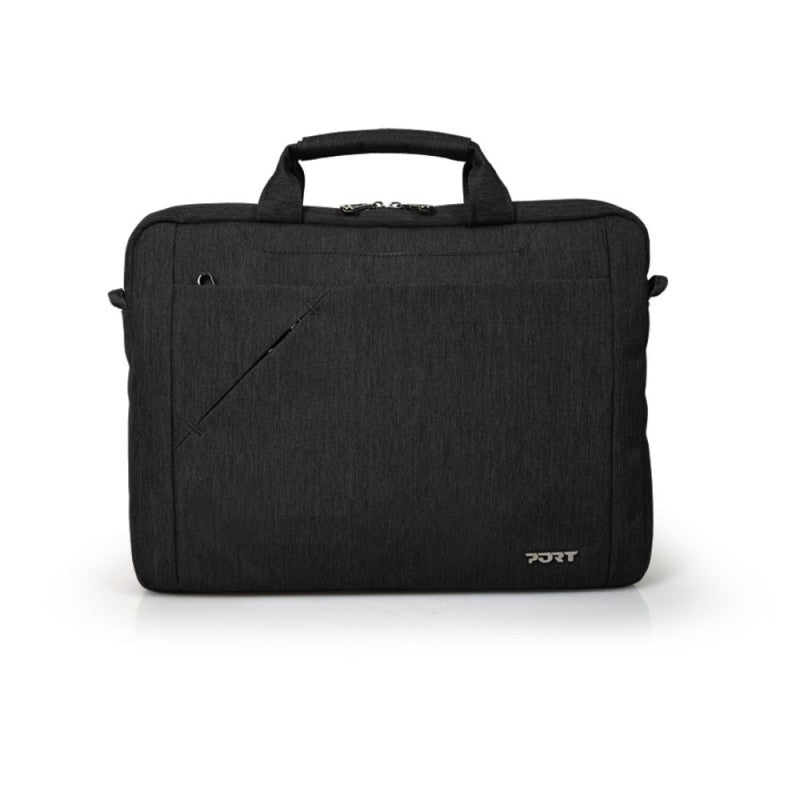 Port Designs Sydney Notebook-Tasche bis 14" – Gepolstertes Laptopfach, Abnehmbarer Schultergurt – Schwarz