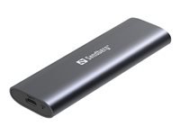 Sandberg USB 3.2 SSD-Gehäuse für M.2 NVMe – 1-Bay, USB-C, 10 Gbit/s, Schwarz