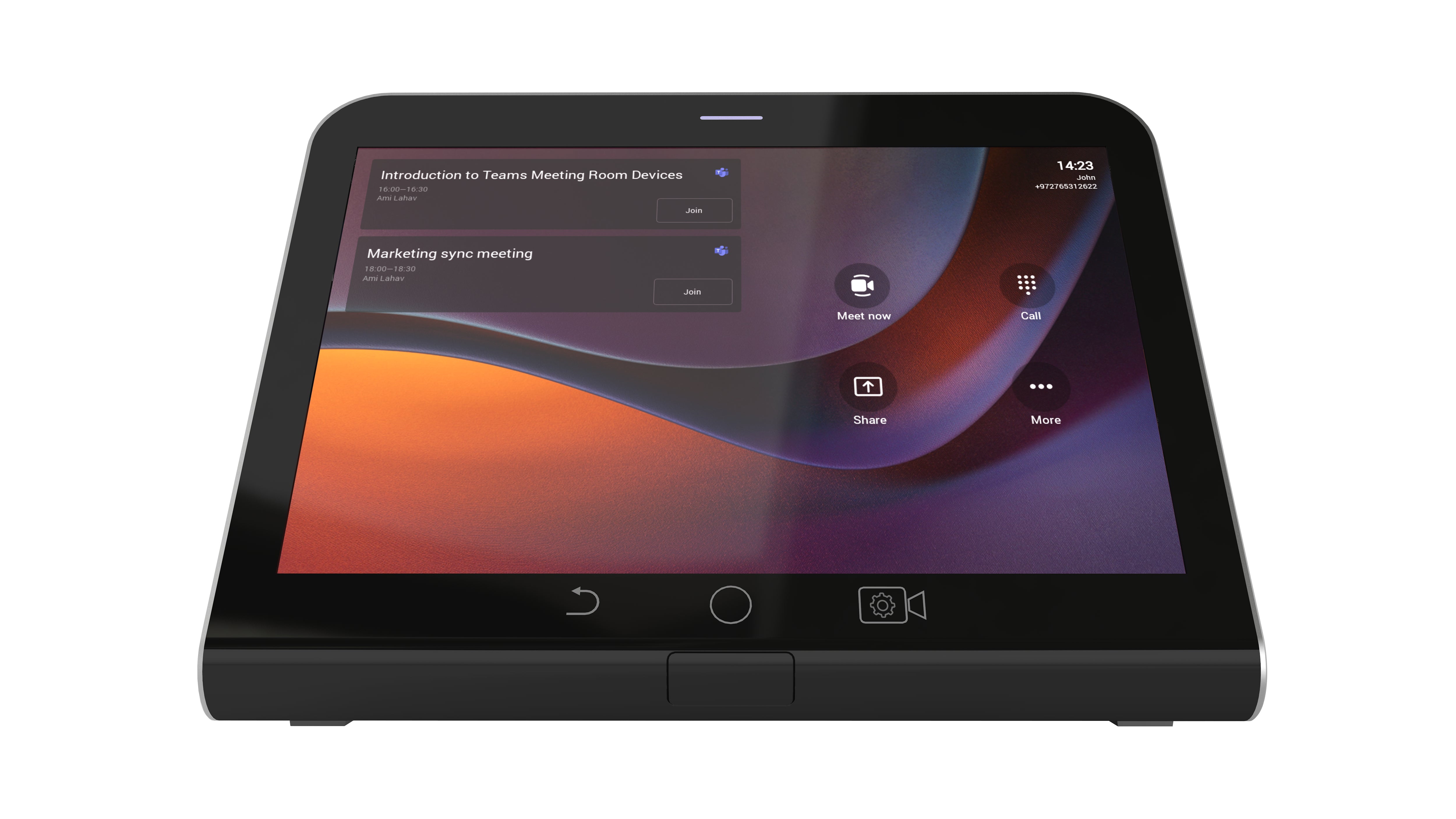 AudioCodes RX-PAD – Touchpanel – 8,0", Android, Bluetooth, Ethernet/LAN, Schwarz, für Microsoft Teams Rooms