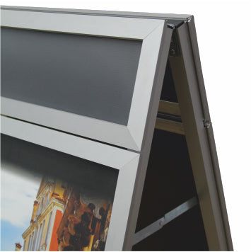 Europel Plakatständer – für A1 hoch, silber, Aluminium, 660×100×1220 mm