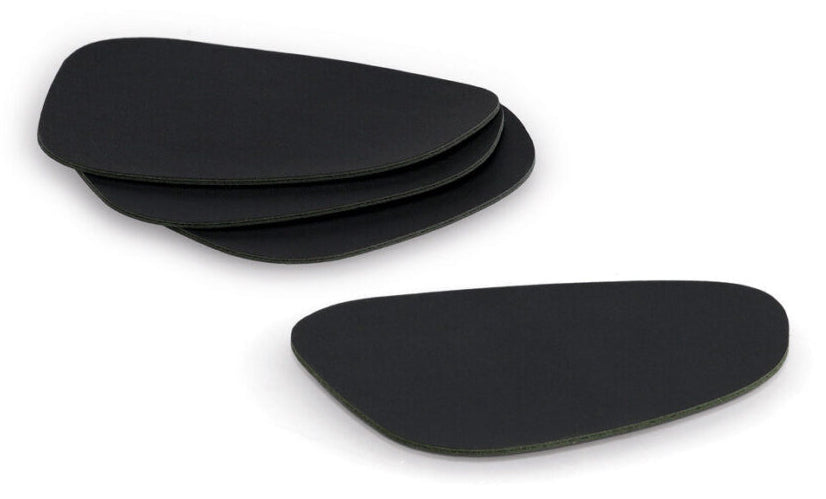 Zeller Present Glasuntersetzer 4 Stk., 10 × 12 × 0,8 cm, PVC, dunkelgrün, für Gläser