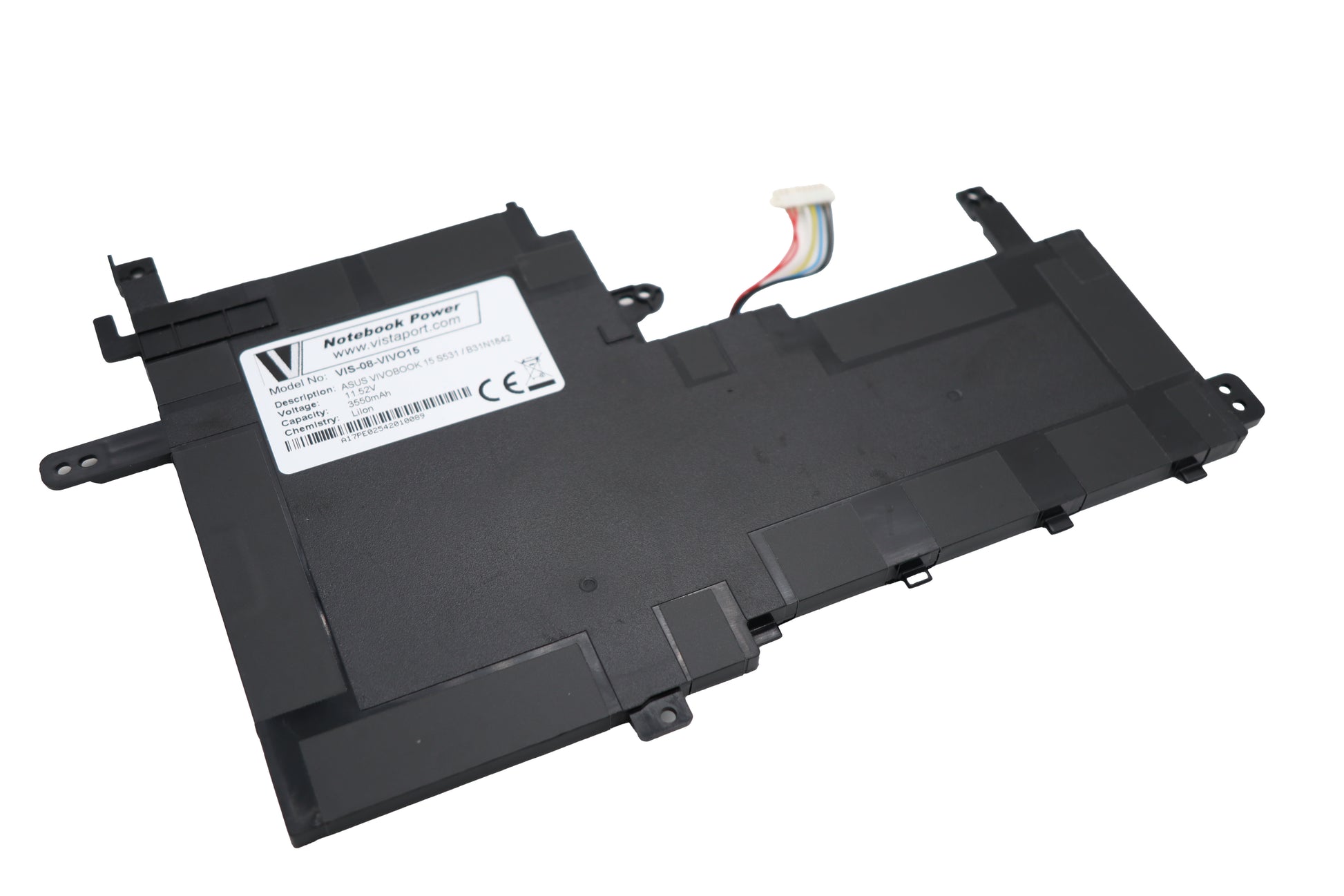 Vistaport Notebook-Akku – für Asus VivoBook 15 S531 (B31N1842) – 42 Wh, 11,52 V – Schwarz
